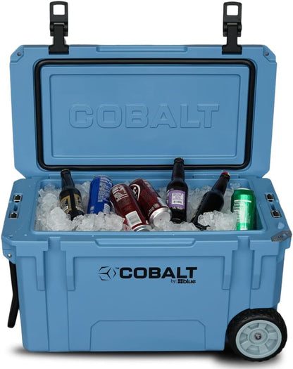 Cobalt 55 Quart Roto-Molded Super Ice Cooler - With Wheels