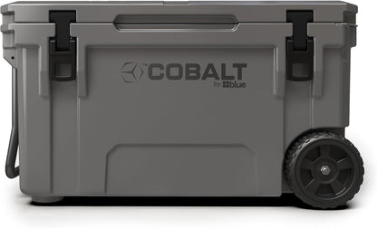 Cobalt 55 Quart Roto-Molded Super Ice Cooler - With Wheels