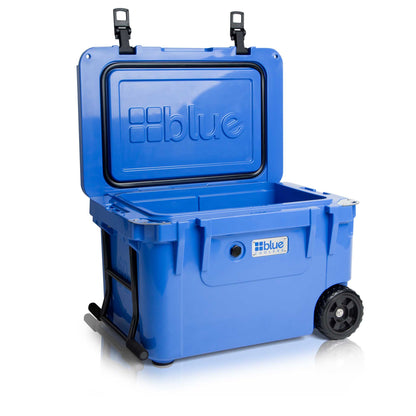 60 Quart Wheeled Cooler + Divider and Dry Basket